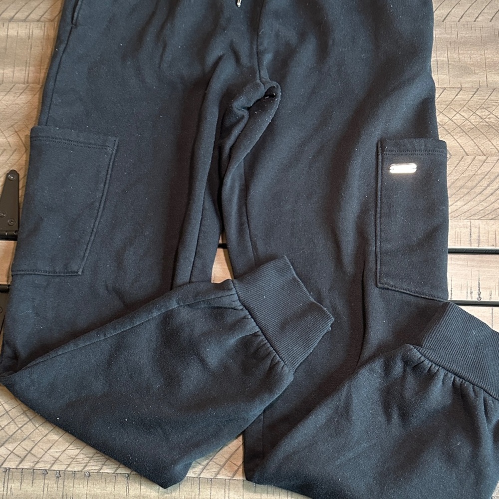 Limited Too Black Kids Cargo Jogger Sweatpants with Drawstring - Picture 5 of 8